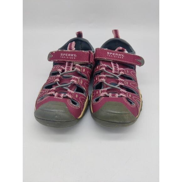 Sperry Top-Sider Wet Tech Fish Sport Sandals Shoes Raspberry Pink Youth Size 12 - Picture 2 of 14